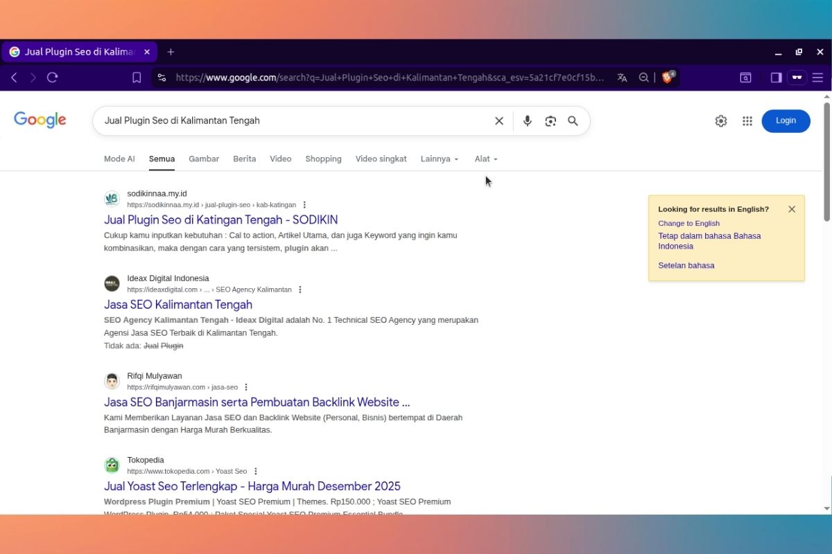Screenshot Google SERP - Testimoni 2