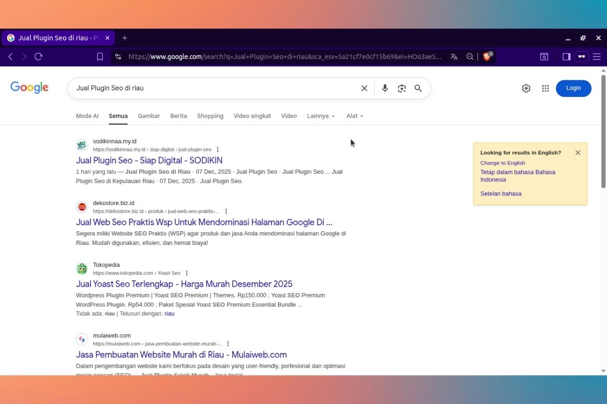 Screenshot Google SERP - Testimoni 3